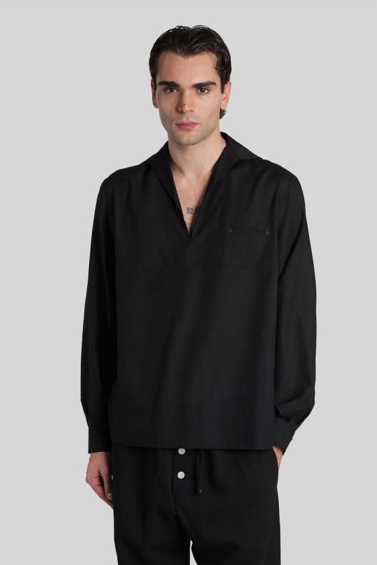 25FW 보디 긴팔 셔츠 431720 MRF25SH027 Black