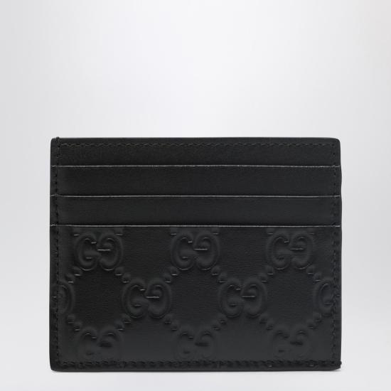 26SS 구찌 GG 엠블럼 카드 케이스 850187AAFDV Black