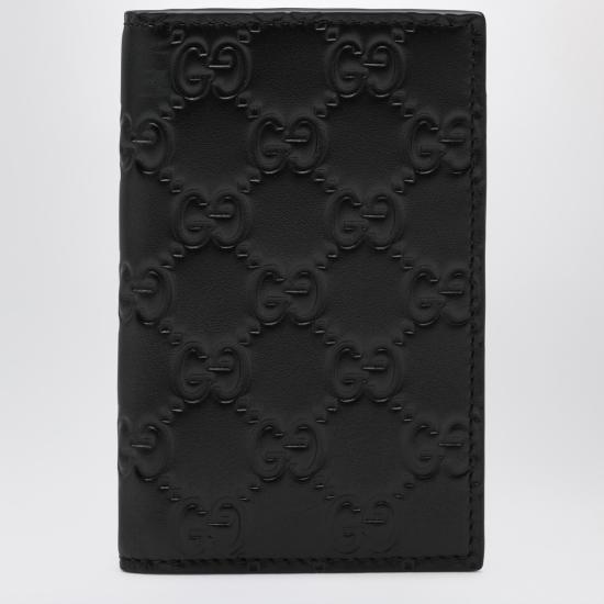 26SS 구찌 GG 엠블럼 카드 케이스 850183AAFDV Black