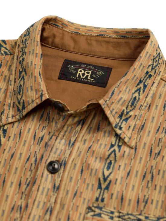  더블알엘 긴팔 셔츠 Rrl 자카드 작업 셔츠 옐로우 - RRL