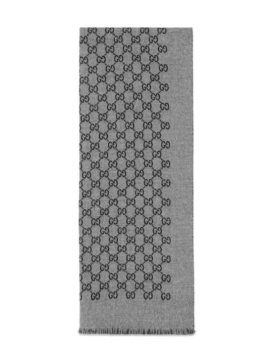 26SS 구찌 GG 자카드 울 스카프 391246 4G2001160 Grey - GUCCI