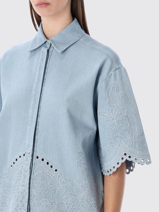 26SS 짐머만 셔츠 7214TRS263 ICESTM Blue - ZIMMERMANN