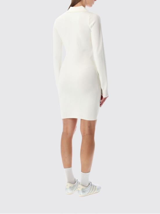 25FW 아디다스 롱 슬리브 칼라 드레스 JW7322 White - ADIDAS