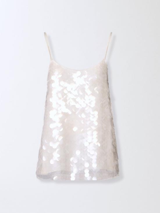 25FW 파비아나 필리피 민소매 티셔츠 MAD225F493L623 25 Natural - FABIANA FILIPPI