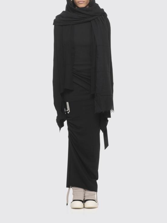 25FW 릭 오웬스 머플러/스카프 RP02E4462SCAR 09 Black - RICK OWENS