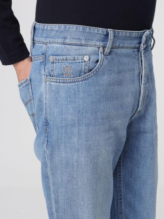 26SS 브루넬로 쿠치넬리 데님 트레디셔널 핏 파이브 포켓 트라우저 M0Z37D3210 C1470 Stone Washed - BRUNELLO CUCINELLI