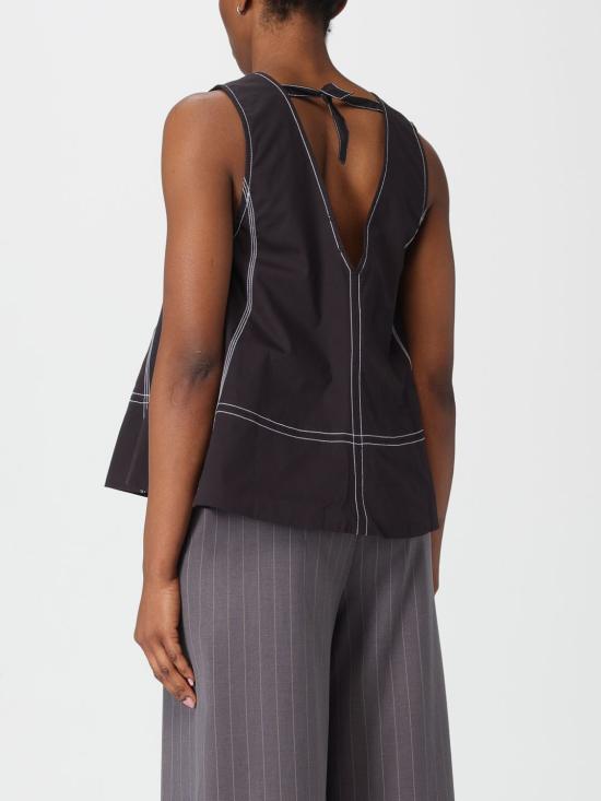 26SS 가니 민소매 티셔츠 A1040068 099 Black - GANNI