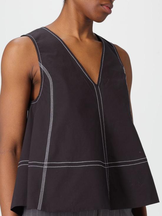 26SS 가니 민소매 티셔츠 A1040068 099 Black - GANNI