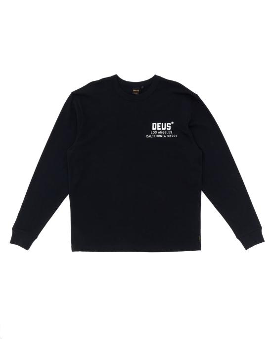  데우스 긴팔 티셔츠 DMP251984BLK BLACK DOM