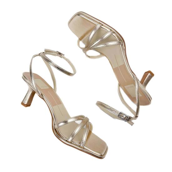  돌체비타 힐/펌프스 돌체 비타 만지 힐 라이트 골드 메탈릭 - DOLCE VITA