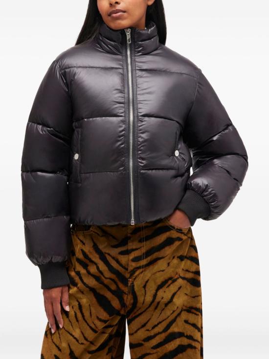 25FW 가니 샤이니 나일론 숏 숏패딩 자켓 W0957099 BLACK DOM - GANNI