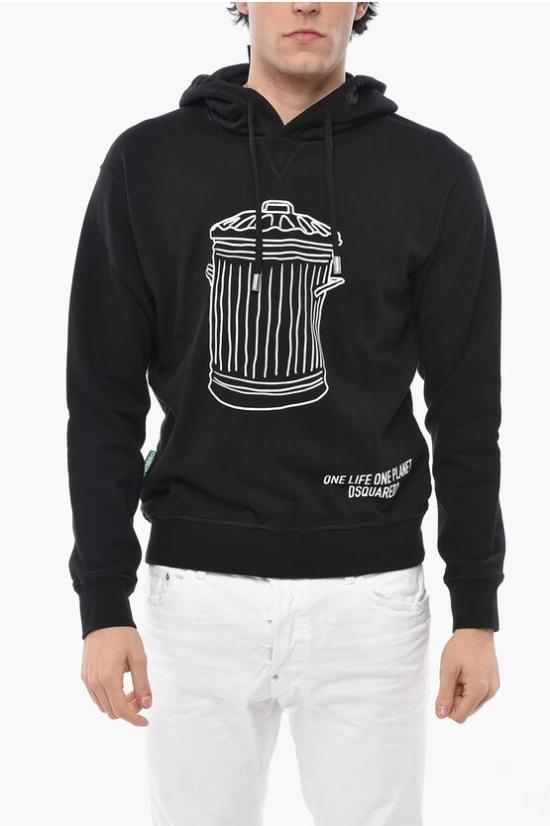  디스퀘어드2 후드 티셔츠 S78GU0075 S25591 900 Black