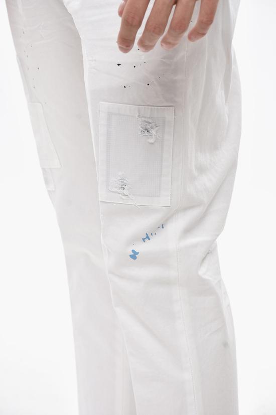  디스퀘어드2 스트레이트 팬츠 S74KA0974 S41794 100 White - DSQUARED2