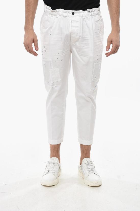  디스퀘어드2 스트레이트 팬츠 S74KA0974 S41794 100 White