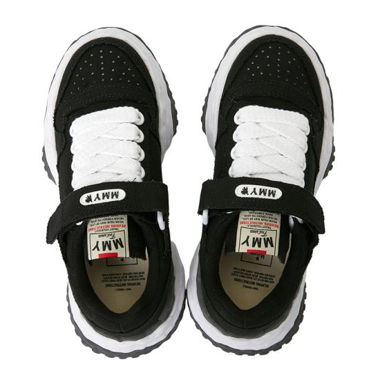  메종 미하라 야스히로 키스 OG솔 캔버스 로우탑 스니커즈 A15FW740 BLACK DOM - MAISON MIHARA YASUHIRO
