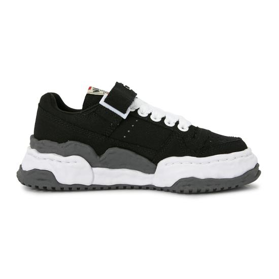  메종 미하라 야스히로 키스 OG솔 캔버스 로우탑 스니커즈 A15FW740 BLACK DOM - MAISON MIHARA YASUHIRO