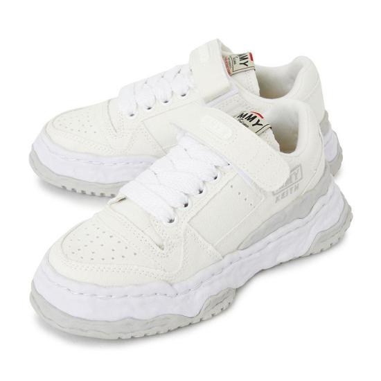 25FW 메종 미하라 야스히로 키스 OG솔 캔버스 로우탑 스니커즈 A15FW740 WHITE DOM - MAISON MIHARA YASUHIRO