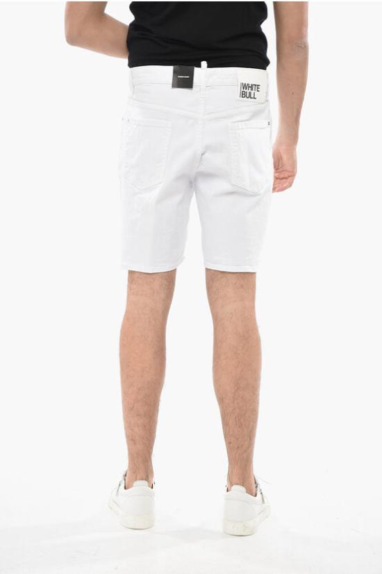  디스퀘어드2 데님 숏팬츠 S71MU0799 STN833 100 White - DSQUARED2