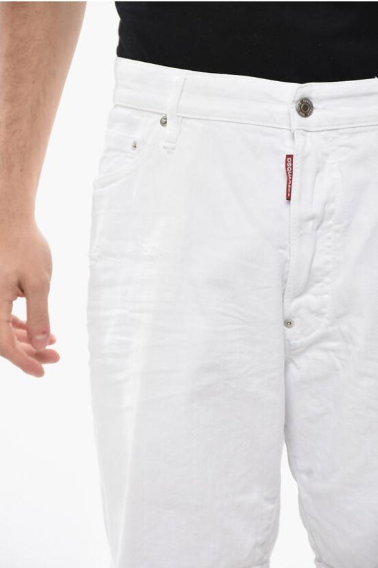  디스퀘어드2 데님 숏팬츠 S71MU0799 STN833 100 White - DSQUARED2