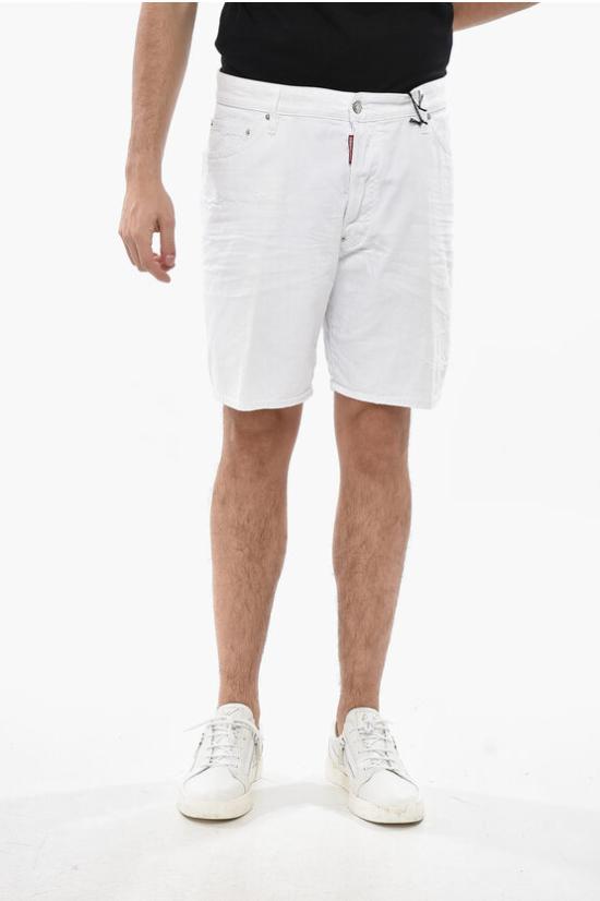  디스퀘어드2 데님 숏팬츠 S71MU0799 STN833 100 White