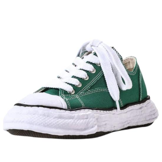  메종 미하라 야스히로 피터슨23 OG 솔 캔버스 로우탑 A11FW702 CL GREEN DOM - MAISON MIHARA YASUHIRO