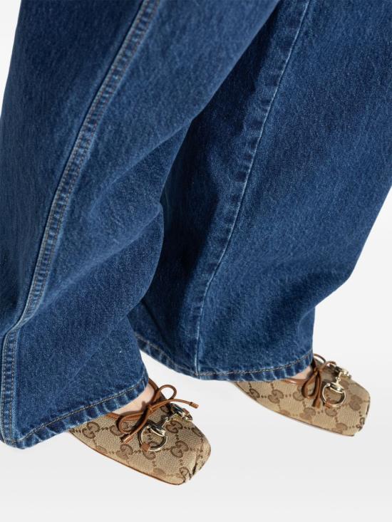 26SS 구찌 플랫 슈즈 814321 FAD6C9745 Leather Brown - GUCCI