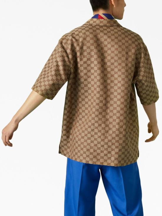 26SS 구찌 반팔 셔츠 742707 ZAM7G2580 Camel - GUCCI