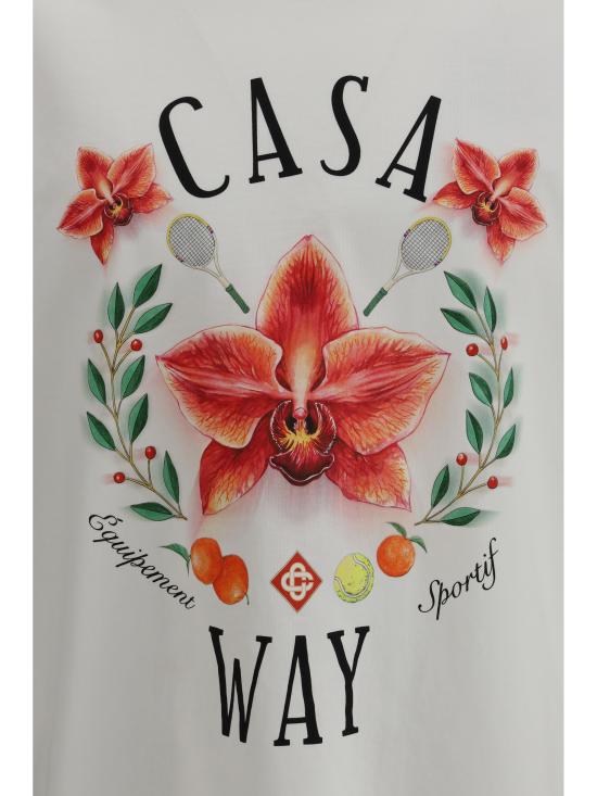 26SS 카사블랑카 반팔 티셔츠 MSP26JTS00115 BRIGHTWHIT WHITE - CASABLANCA