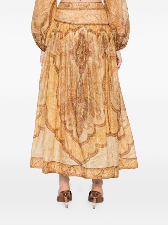 26SS 짐머만 미디 스커트 6437SRS262 TPMM Beige - ZIMMERMANN