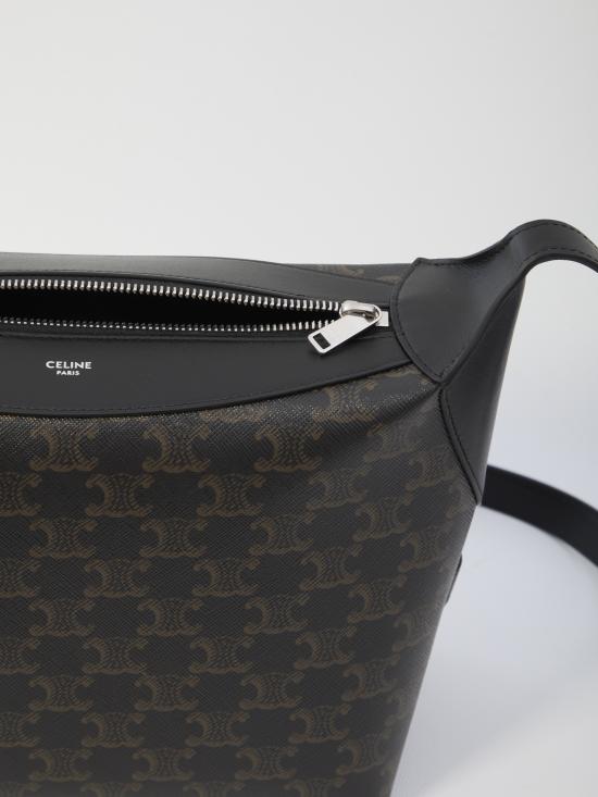 26SS 셀린느 해리 크로스바디백 트리옹프 캔버스 앤 카프스킨 122332GUK BLACK - CELINE