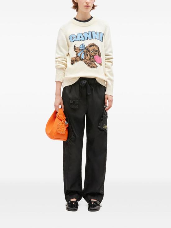 25FW 가니 플러피 퍼피 러브 울 스웨터 K2562 135 White - GANNI