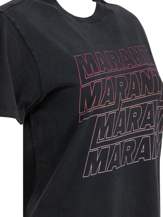 26SS 이자벨마랑에뚜왈 반팔 티셔츠 24PTS0147FAB1N09E01OK Black - ISABEL MARANT ETOILE