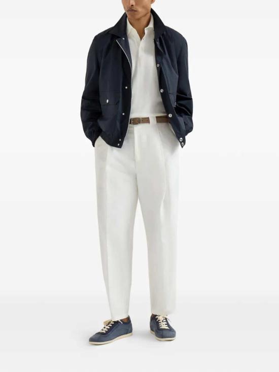 26SS 브루넬로 쿠치넬리 라이트웨이트 니트 폴로 셔츠 M29800195 CON63 - BRUNELLO CUCINELLI