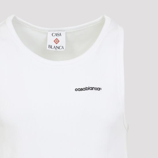 26SS 카사블랑카 민소매 티셔츠 MSP26JTS05702 WHITE - CASABLANCA