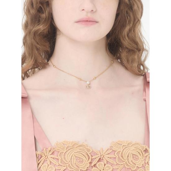 26SS 발렌티노 가라바니 목걸이/팬던트 8W2J0BI3QVS CNP GOLD WHITE - VALENTINO GARAVANI