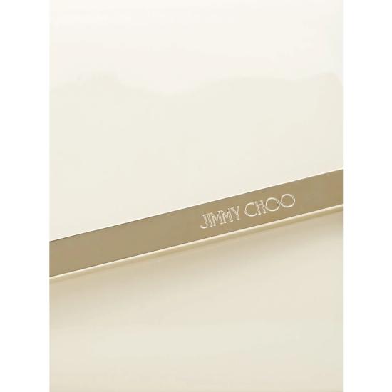 26SS 지미추 클러치/파우치 EMMIE PAT LALGO WHITE GOLD - JIMMY CHOO