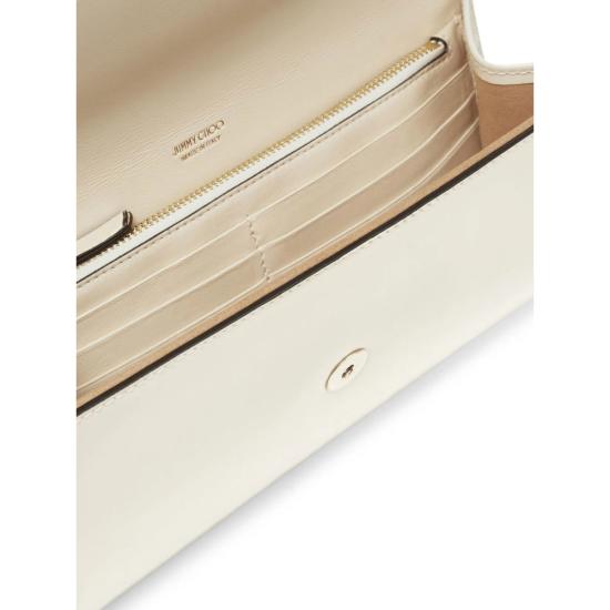 26SS 지미추 클러치/파우치 EMMIE PAT LALGO WHITE GOLD - JIMMY CHOO