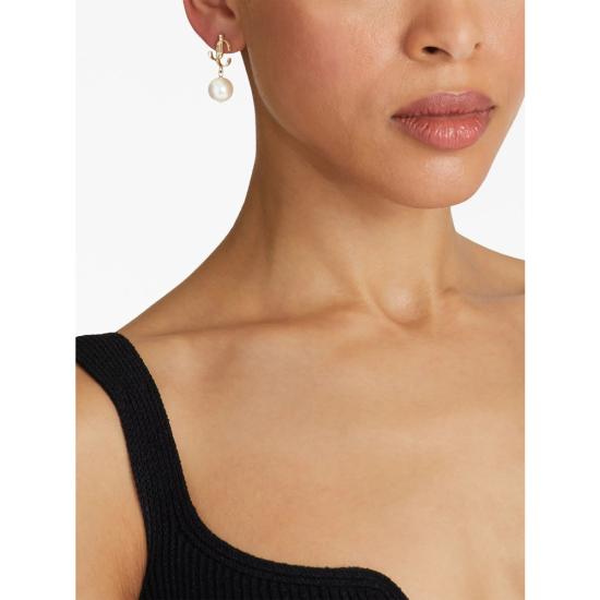 26SS 지미추 이어링 JC PEARL EARRI DXQ GOLWH GOLD WHITE - JIMMY CHOO