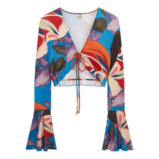 26SS Donde Esteban 블라우스 D5 TOP 117 MULTI BLUE RED