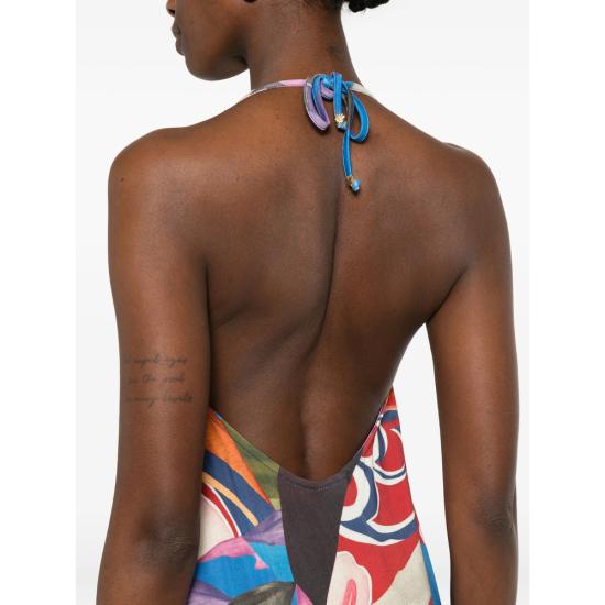 26SS Donde Esteban 숏 원피스 D5 DRS 115 MULTI BLUE ORANGE - DONDE ESTEBAN