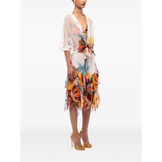 26SS Donde Esteban 미디 스커트 D4 SKI 332 BEIMU NEUTRALS ORANGE - OTHER BRANDS