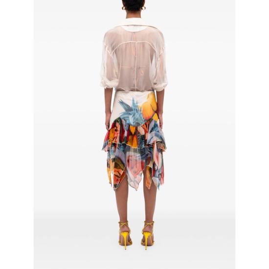 26SS Donde Esteban 미디 스커트 D4 SKI 332 BEIMU NEUTRALS ORANGE - OTHER BRANDS