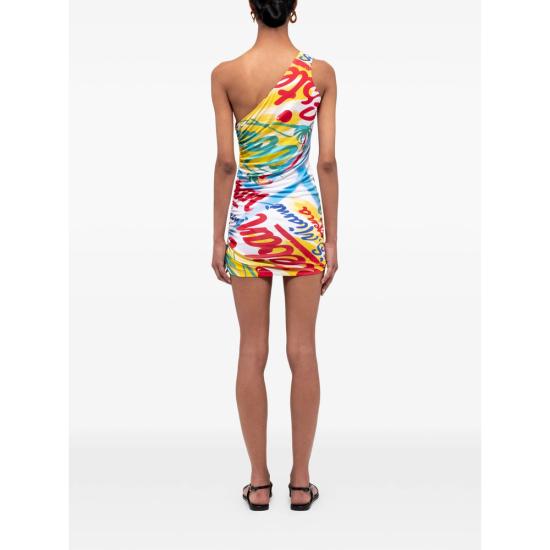 26SS Donde Esteban 숏 원피스 D4 1 DRS 221 MULTI WHITE BLUE - DONDE ESTEBAN