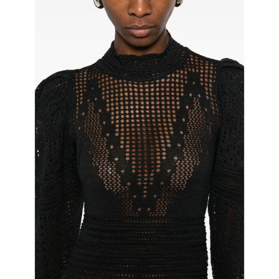 26SS 이자벨마랑 롱 원피스 D1L08I RO1026FA 01BK BLACK - ISABEL MARANT