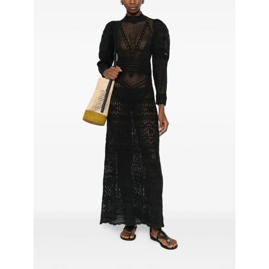 26SS 이자벨마랑 롱 원피스 D1L08I RO1026FA 01BK BLACK - ISABEL MARANT