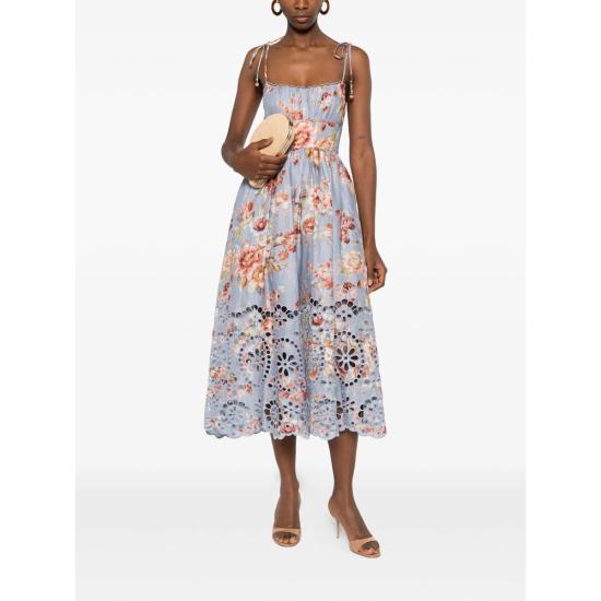 26SS 짐머만 롱 원피스 5826DRS261 CHAMB BLUE - ZIMMERMANN