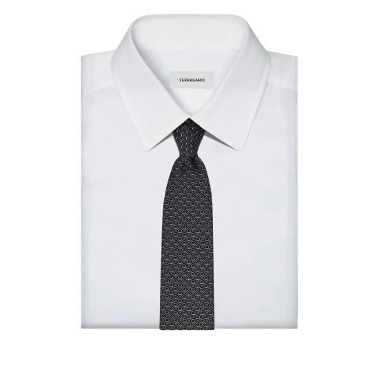 26SS 살바토레 페라가모 넥타이 351355 0789252 BLGRI BLUE GREY - SALVATORE FERRAGAMO