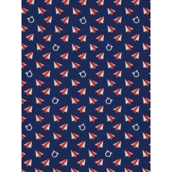 26SS 살바토레 페라가모 넥타이 351322 0789006 NAVY BLUE RED - SALVATORE FERRAGAMO