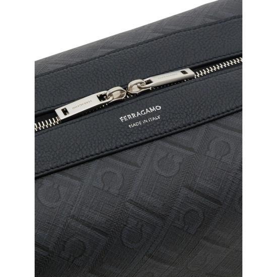 26SS 살바토레 페라가모 뷰티 케이스 241872 0789944 NEGRI BLACK GREY - SALVATORE FERRAGAMO