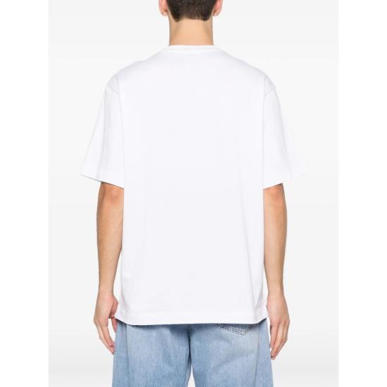 26SS 살바토레 페라가모 반팔 티셔츠 145342 0791025 BIANC WHITE BLACK - SALVATORE FERRAGAMO